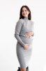 Платье для беременных и кормящих 4217133 серый