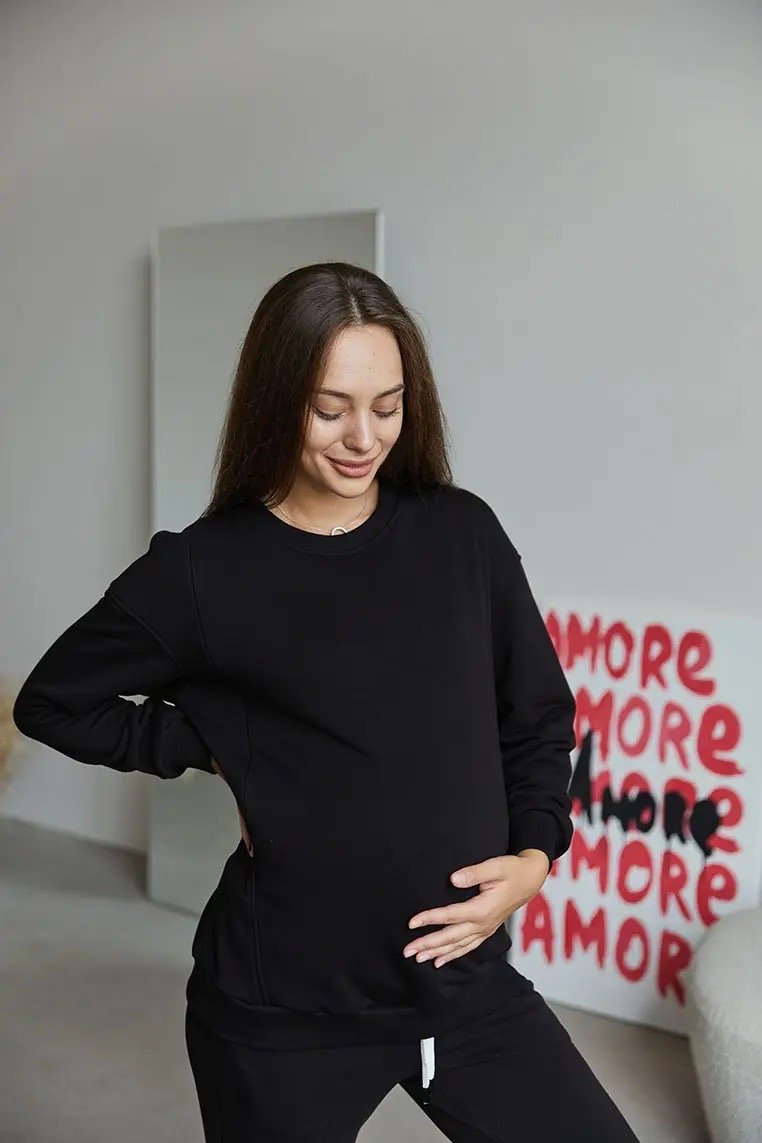 Світшот Berlin для вагітних та годуючих - чорний